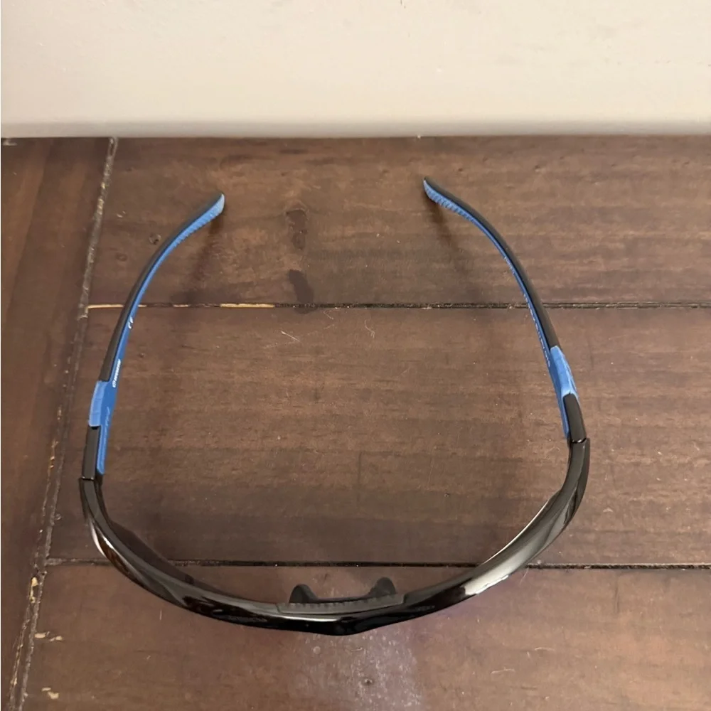Worth FP9 Blue Mirror Wrap Sunglasses – Black/Blue Sports Style